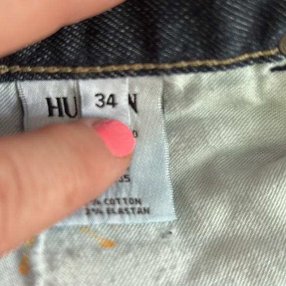 Hudson Blake Slim Straight Selvage Jeans 34x33 - Picture 12 of 13